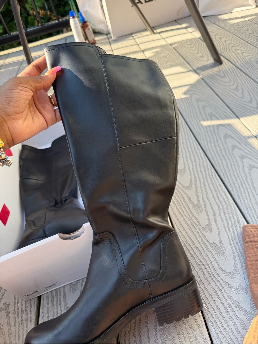 ALDO Jeliana Black Waterproof Knee-High Boots, size 8